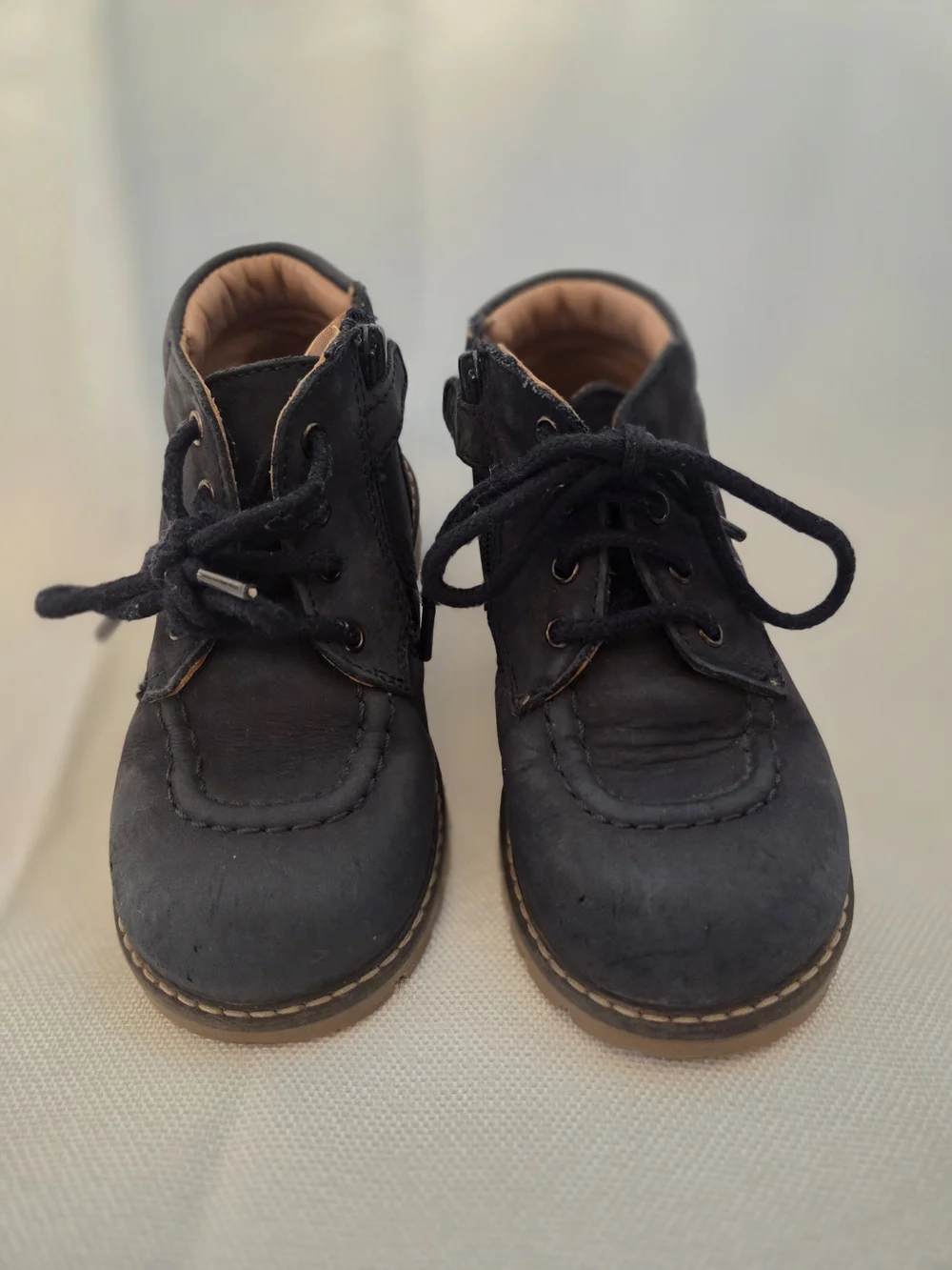 Stride Rite Sawyer Boys Navy Lace-Up Ankle Boots Size 8.5